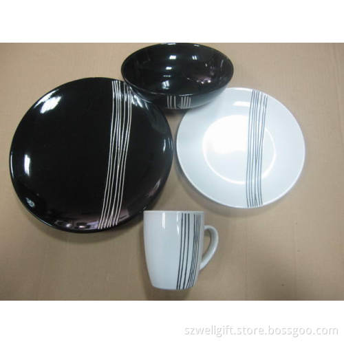 Ceramic Stoneware Coffee Cup and Saucer, Dinner Set